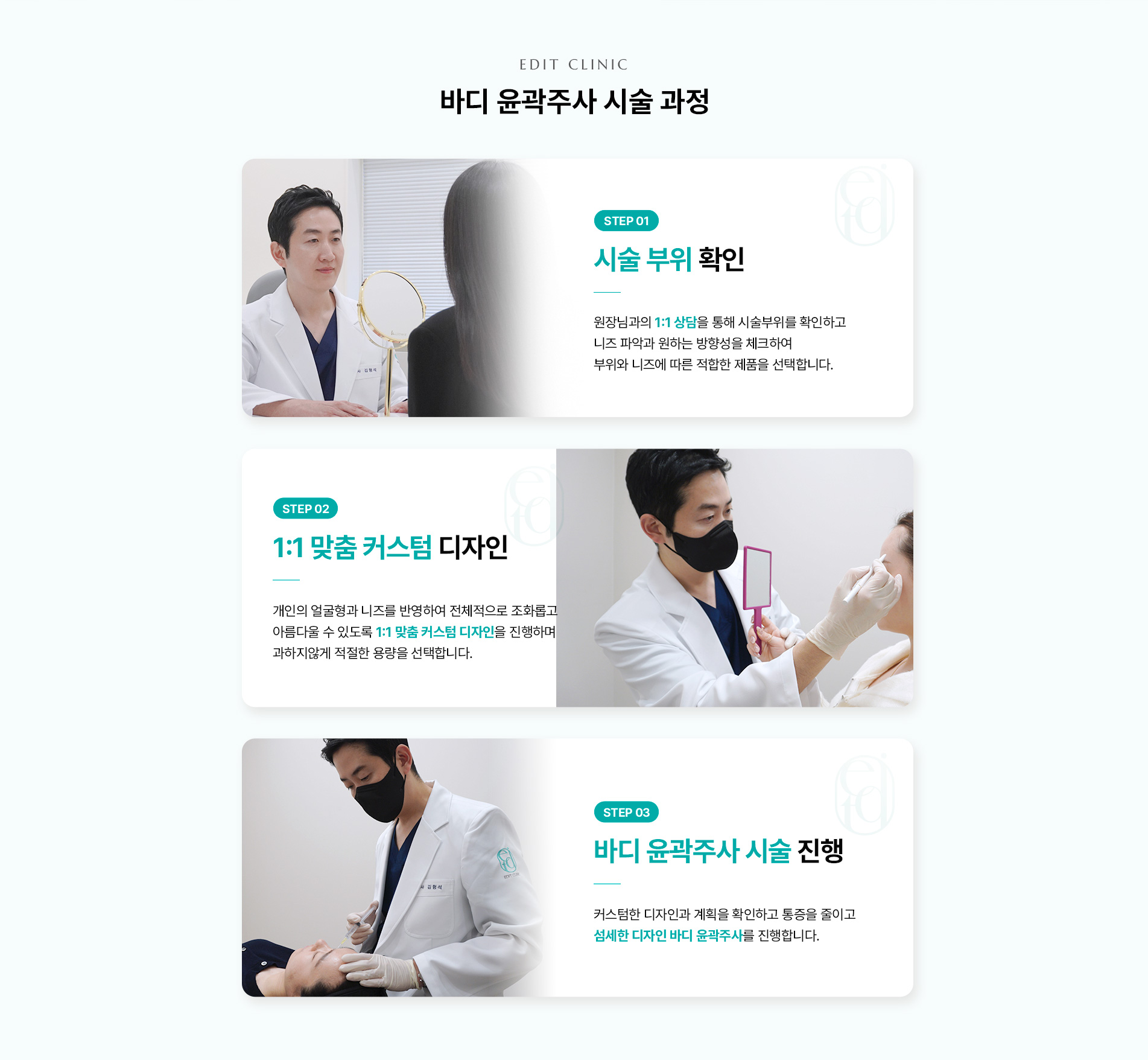바디윤곽주사 시술과정