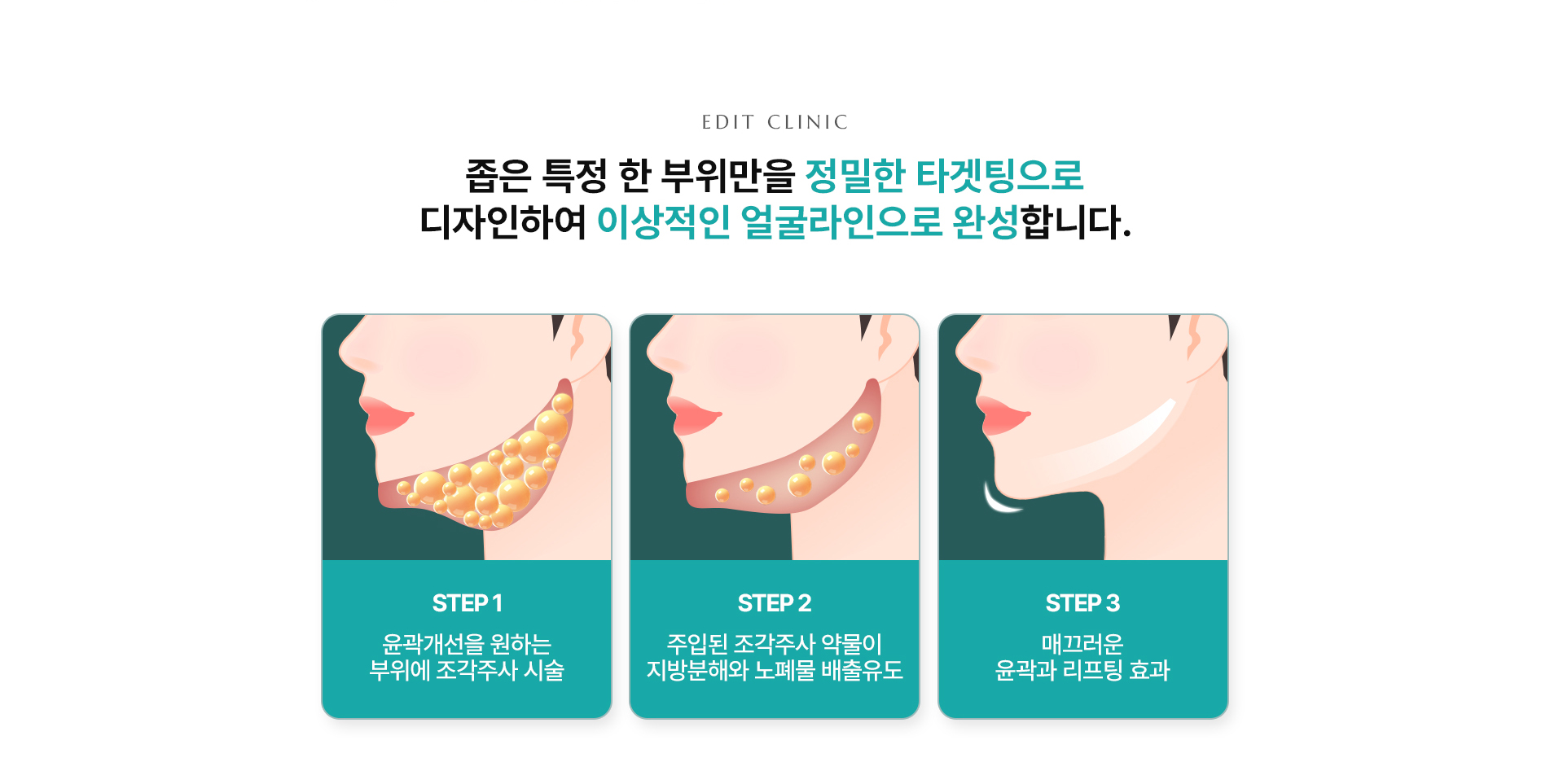 조각 리프팅 시술과정